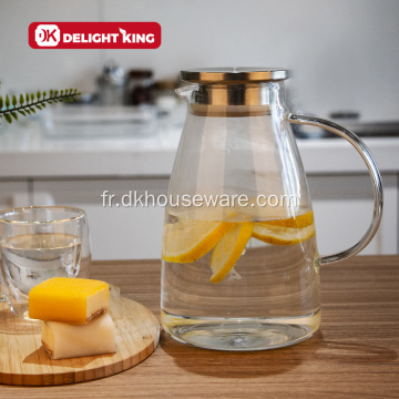 Pichet à eau en verre pour jus de boisson au thé